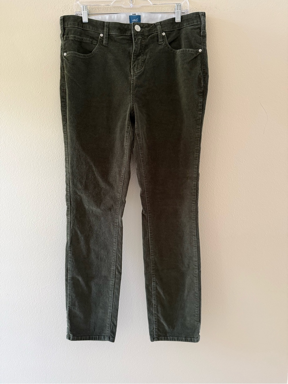 Jag Jeans Ruby Straight Leg Corduroy Jeans in Dark Olive 14Wx32